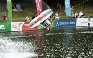 Wakeboarder in Aktion